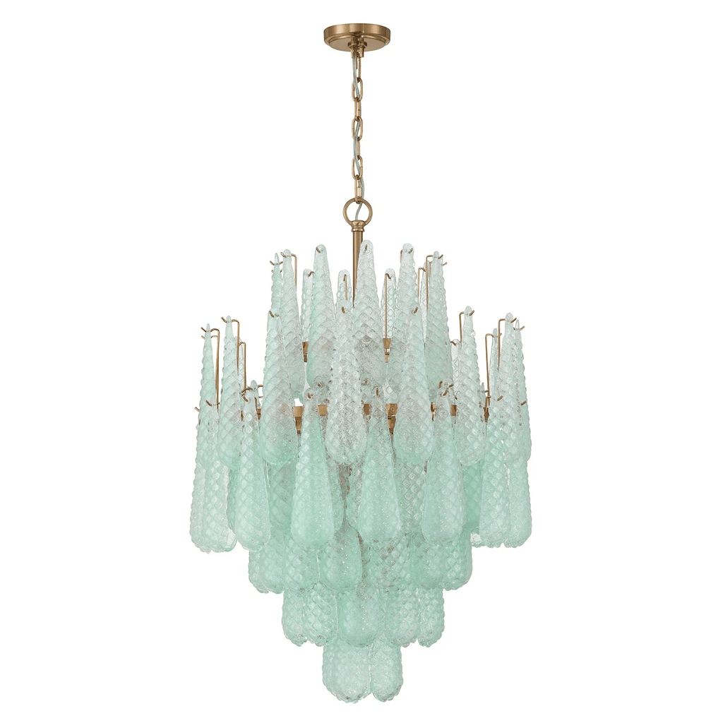 Aurora Lustre Goutte Texturé Verre Élégant - Neutralighting