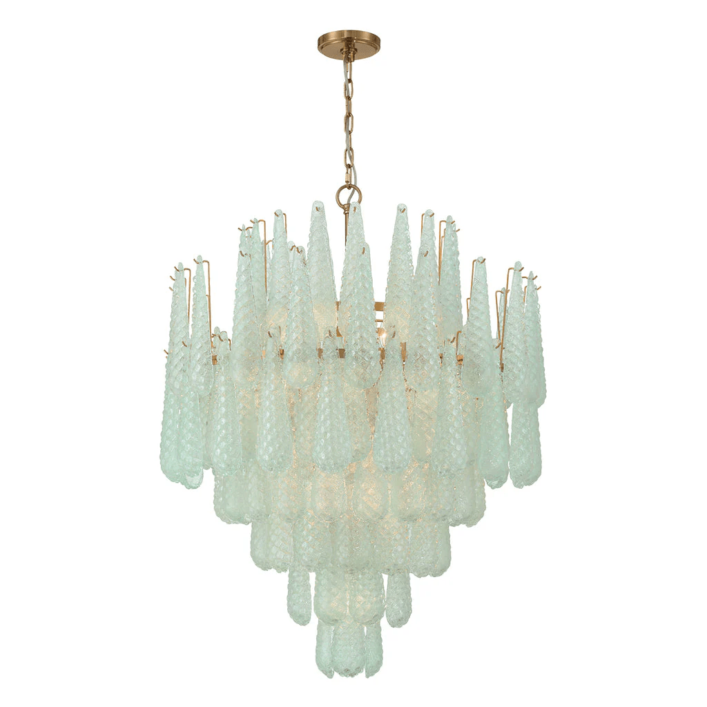 Aurora Lustre Goutte Texturé Verre Élégant - Neutralighting
