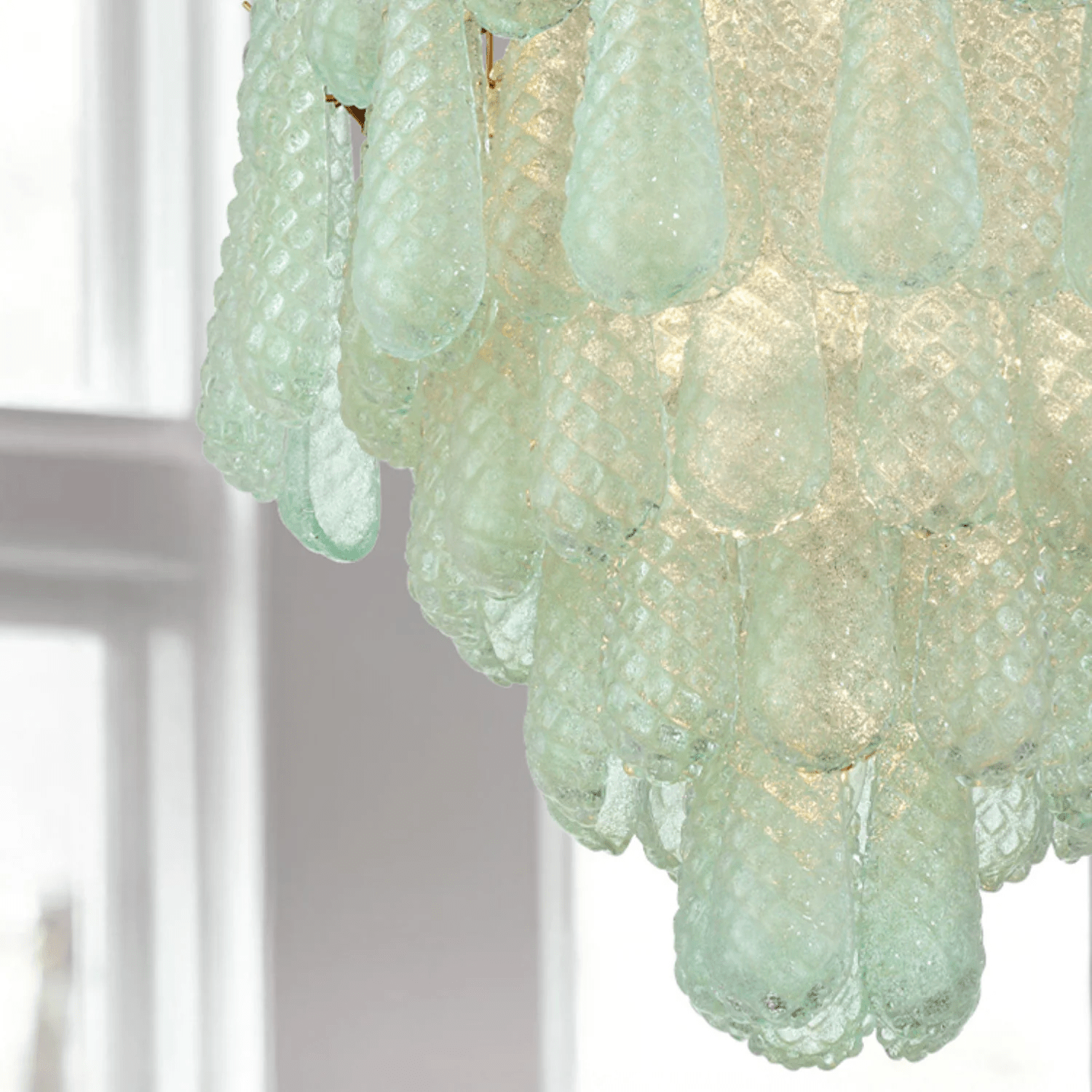 Aurora Lustre Goutte Texturé Verre Élégant - Neutralighting