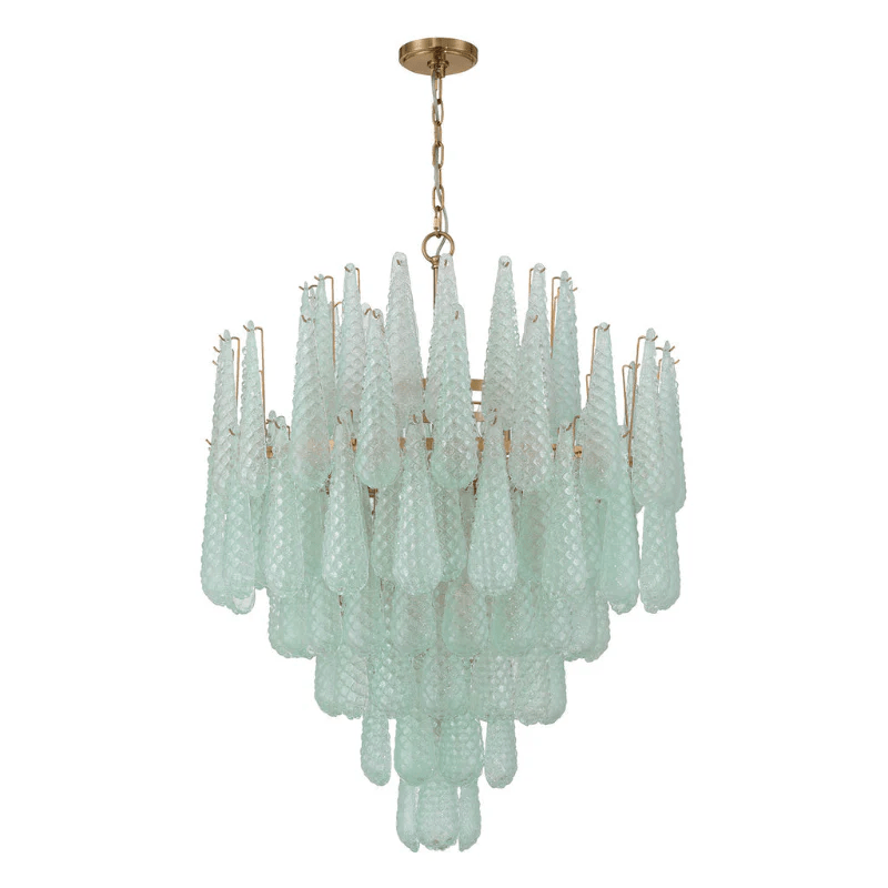 Aurora Lustre Goutte Texturé Verre Élégant - Neutralighting