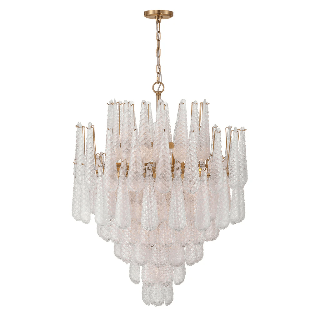 Aurora Lustre Goutte Texturé Verre Élégant - Neutralighting