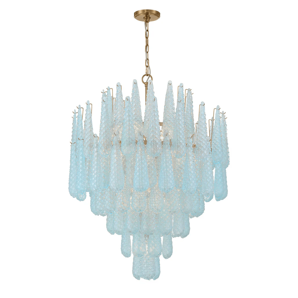Aurora Lustre Goutte Texturé Verre Élégant - Neutralighting