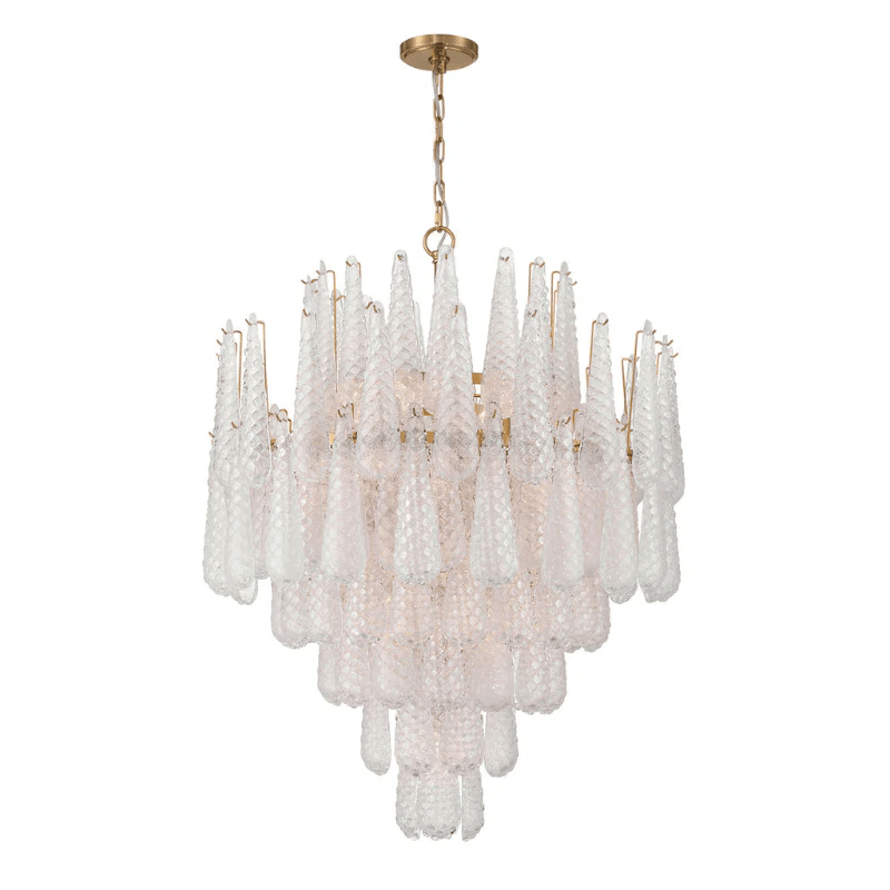 Aurora Lustre Goutte Texturé Verre Élégant - Neutralighting