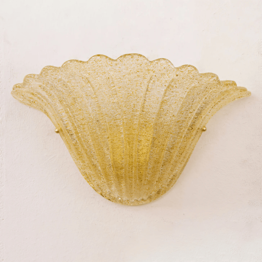 Aurora Applique Murale Coquille Bord Texturé Verre Élégant - Neutralighting