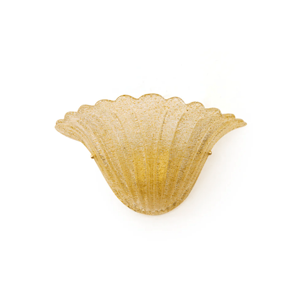 Aurora Applique Murale Coquille Bord Texturé Verre Élégant - Neutralighting