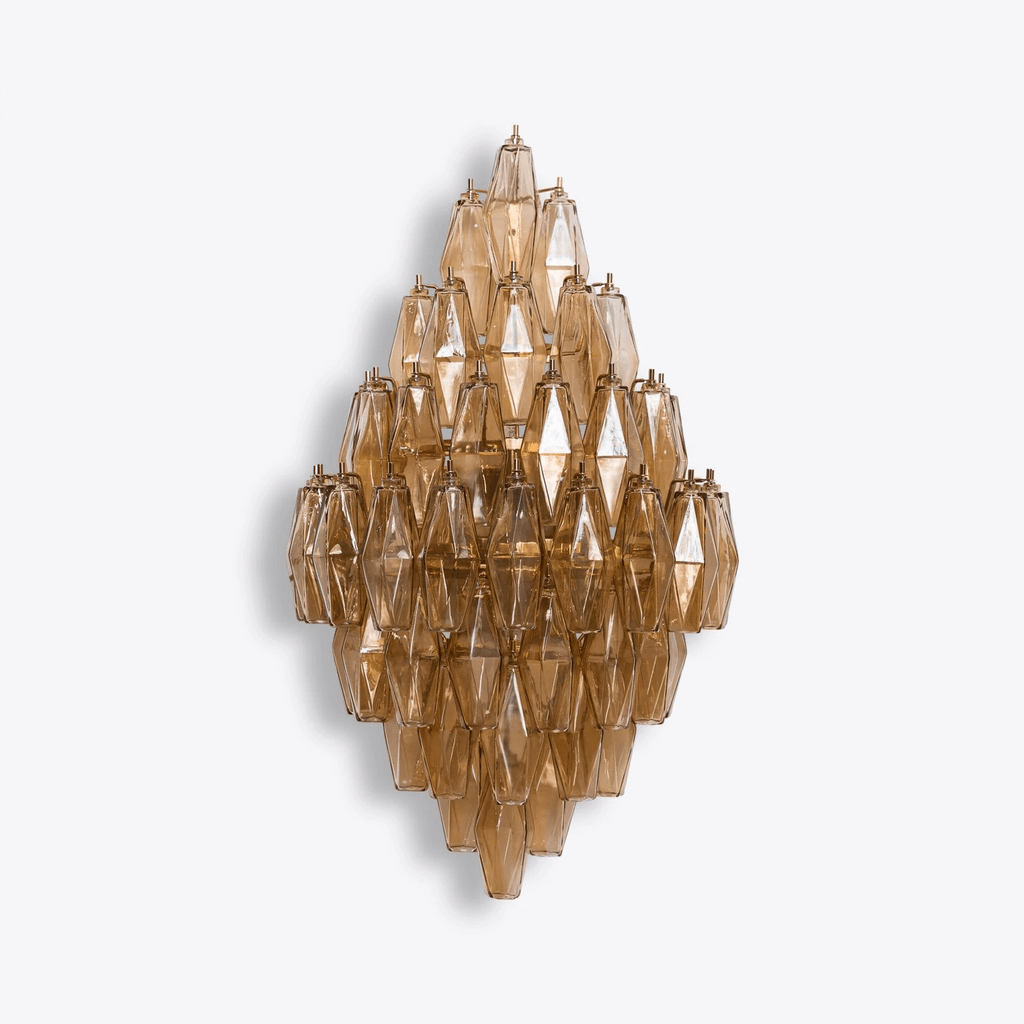 Aurora Luminaire Mural Ambre Diamant Polyèdre Vintage - Neutralighting