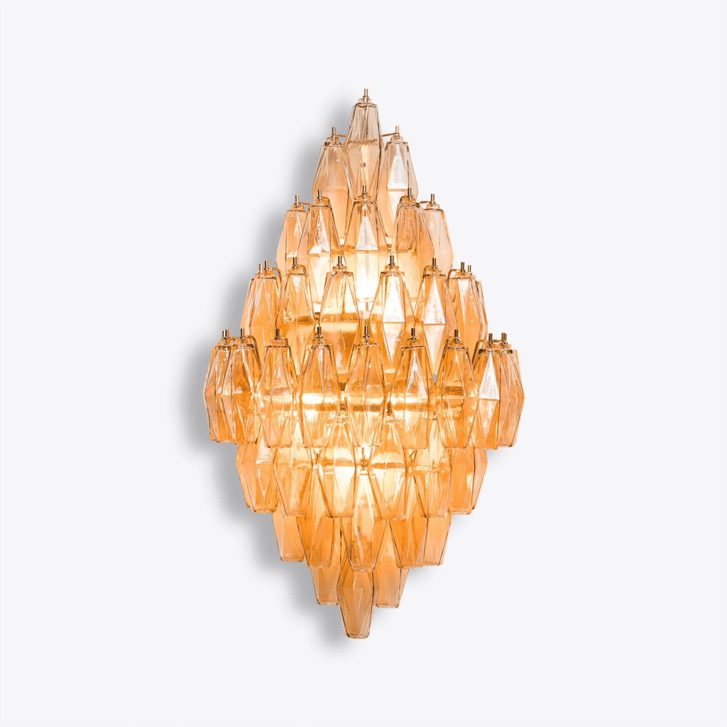 Aurora Luminaire Mural Ambre Diamant Polyèdre Vintage - Neutralighting