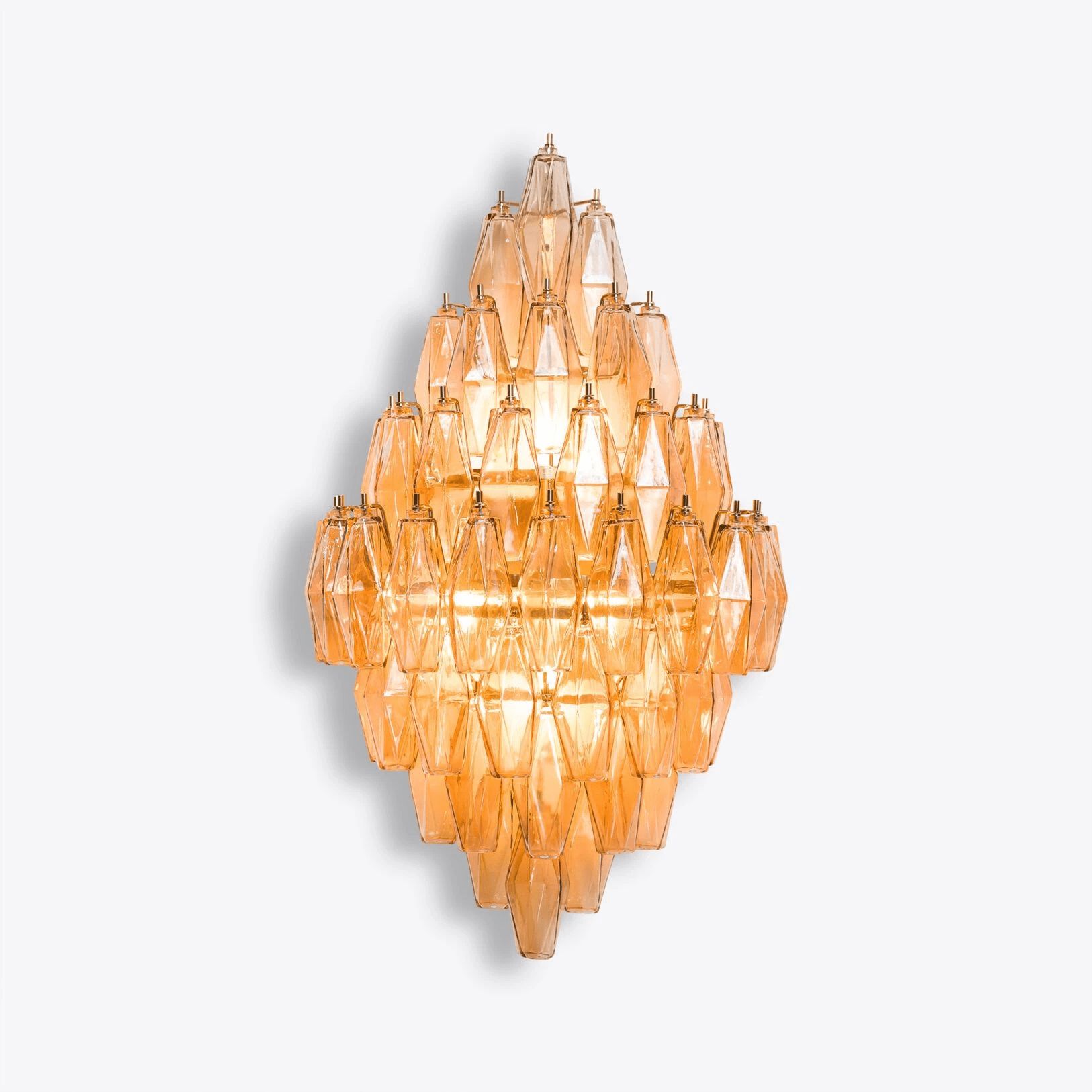 Aurora Luminaire Mural Ambre Diamant Polyèdre Vintage - Neutralighting