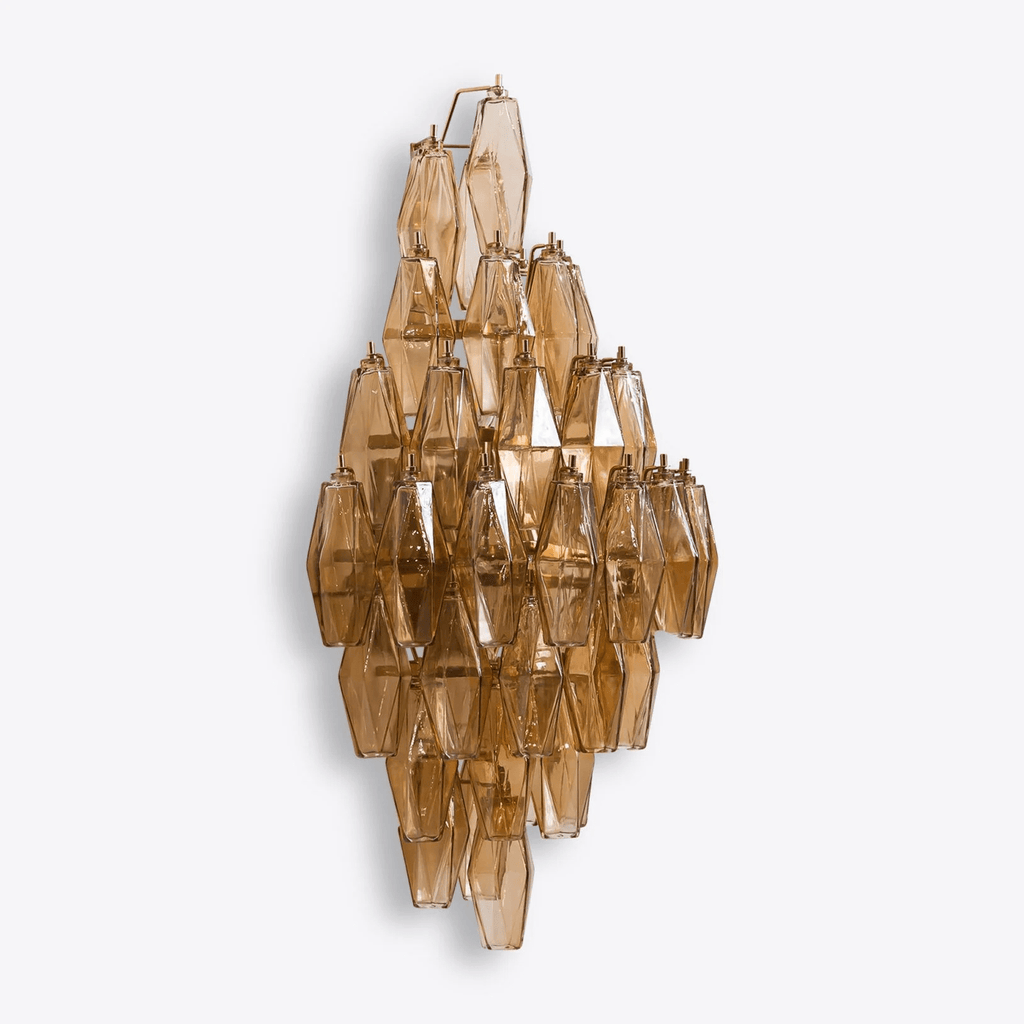 Aurora Luminaire Mural Ambre Diamant Polyèdre Vintage - Neutralighting