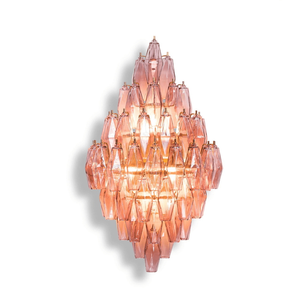 Aurora Luminaire Mural Ambre Diamant Polyèdre Vintage - Neutralighting