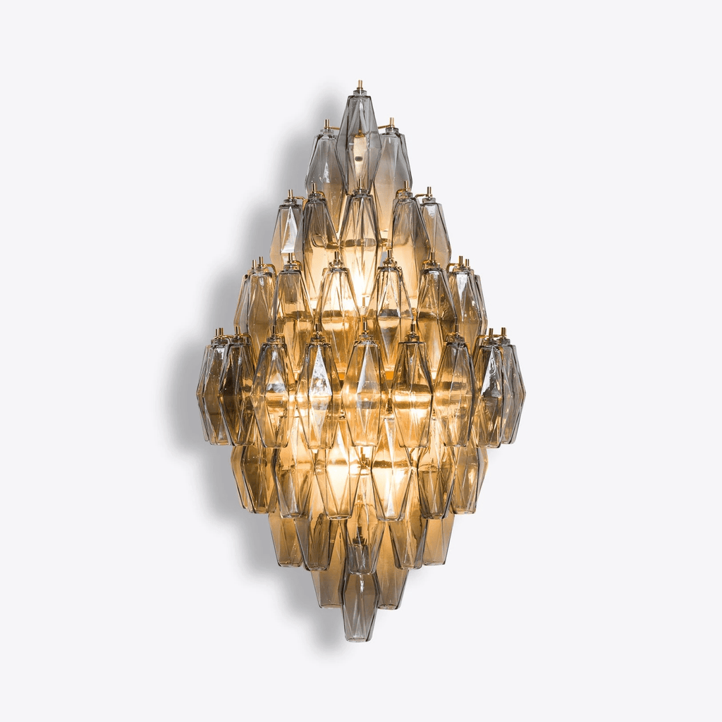 Aurora Luminaire Mural Ambre Diamant Polyèdre Vintage - Neutralighting