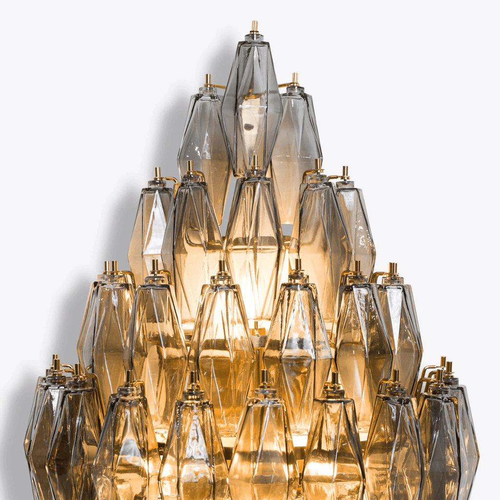 Aurora Luminaire Mural Ambre Diamant Polyèdre Vintage - Neutralighting