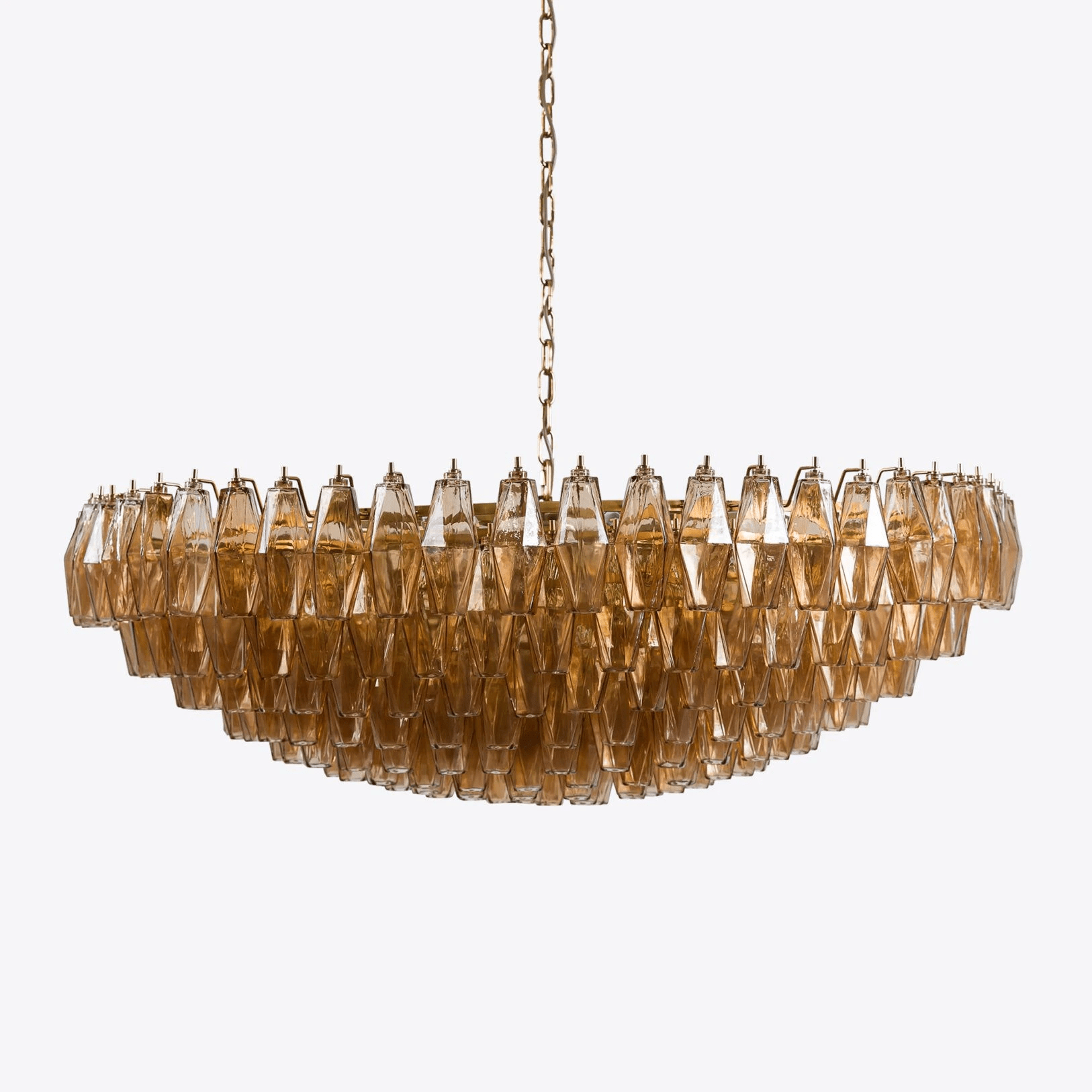 Aurora Lustre Étagé Ambre Verre - Neutralighting
