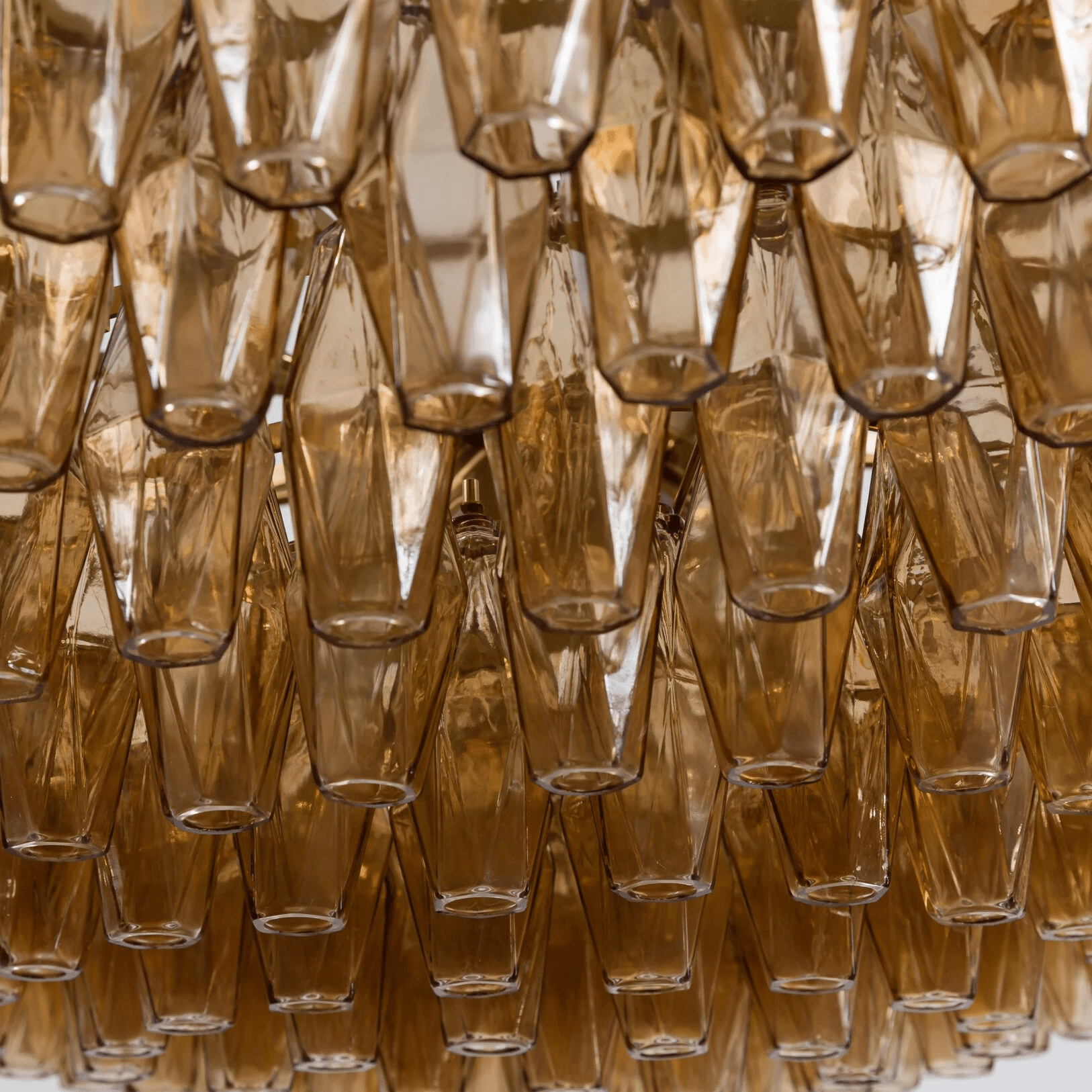 Aurora Lustre Étagé Ambre Verre - Neutralighting