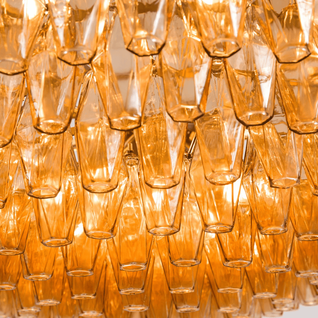 Aurora Lustre Étagé Ambre Verre - Neutralighting