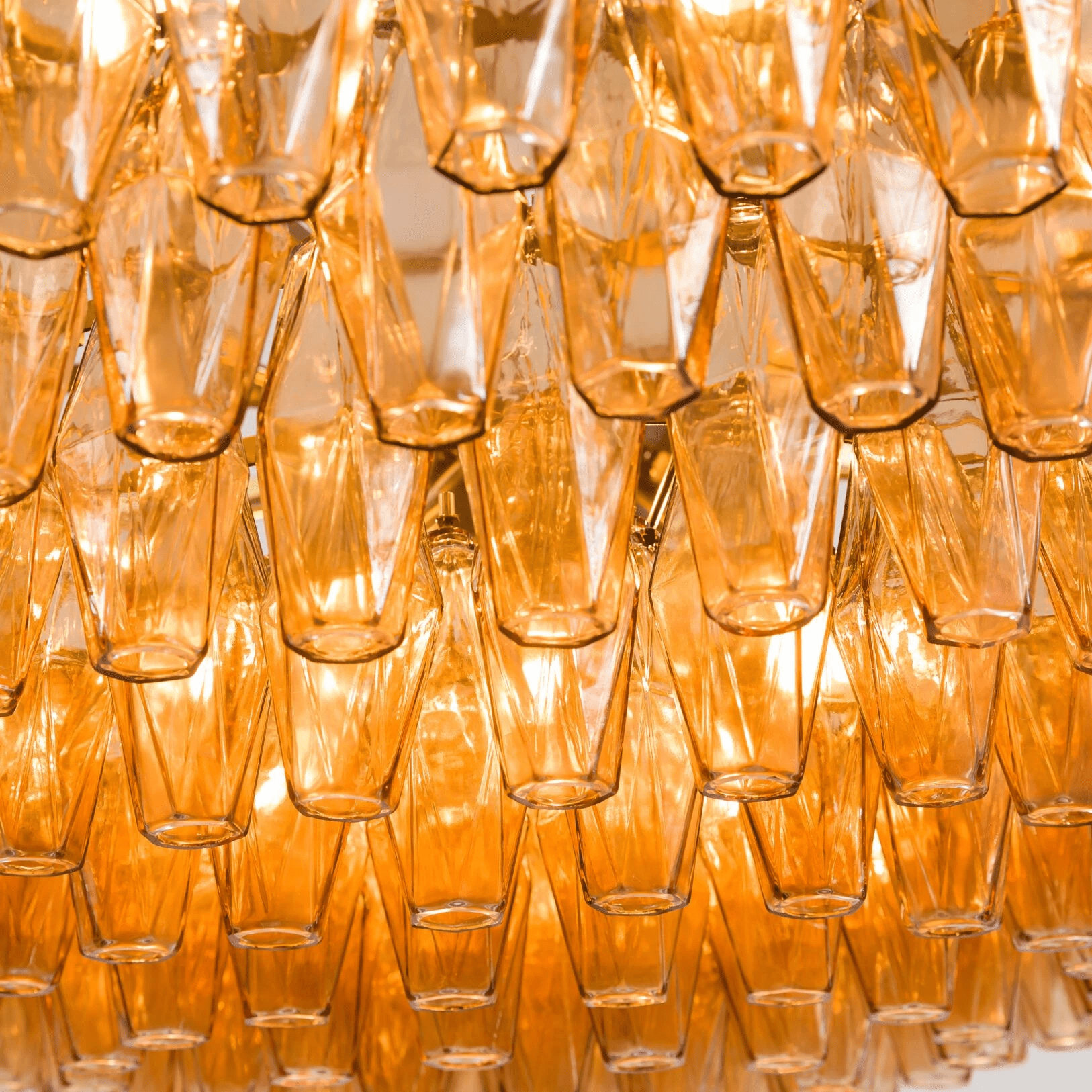 Aurora Lustre Étagé Ambre Verre - Neutralighting