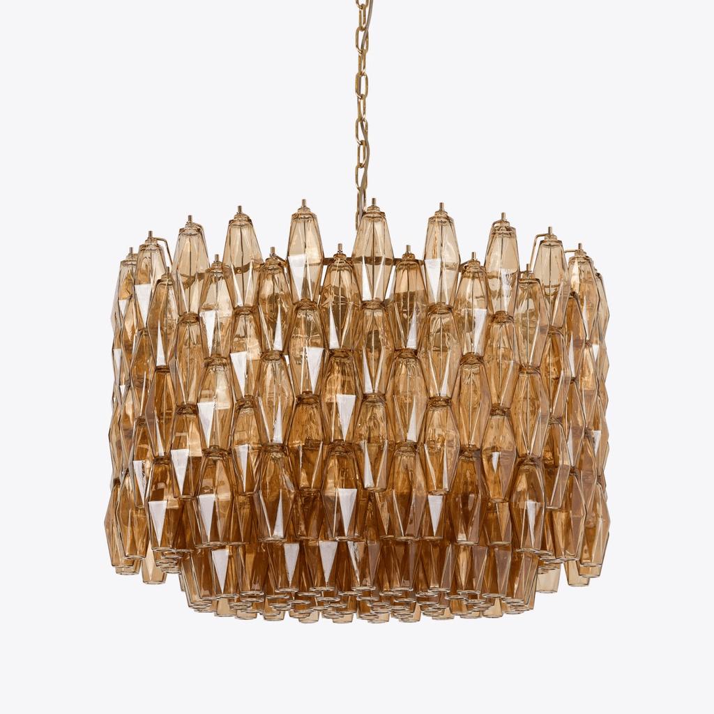 Aurora Lustre Tambour Ambre Verre - Neutralighting