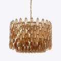 Aurora Lustre Tambour Ambre Verre - Neutralighting