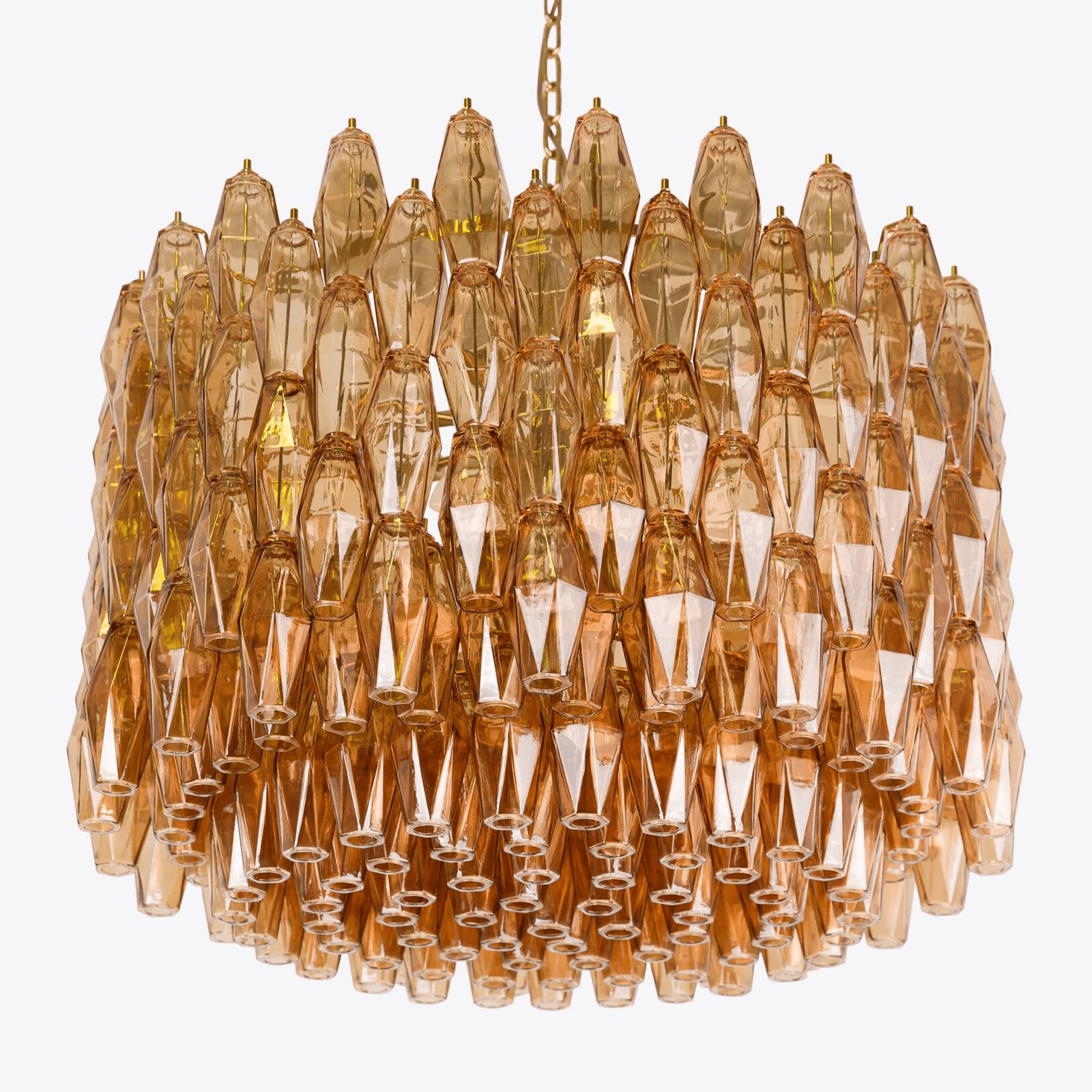 Aurora Lustre Tambour Ambre Verre - Neutralighting