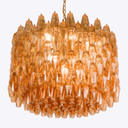 Aurora Lustre Tambour Ambre Verre - Neutralighting