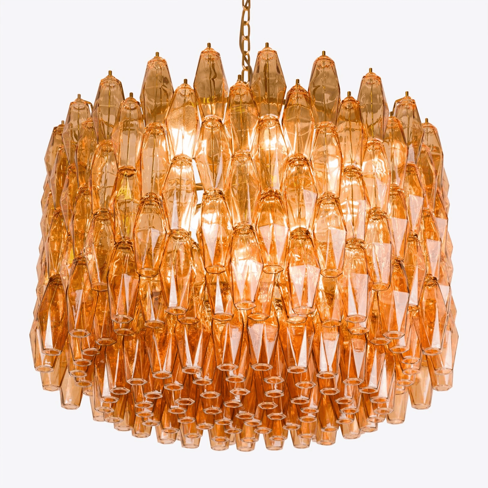 Aurora Lustre Tambour Ambre Verre - Neutralighting