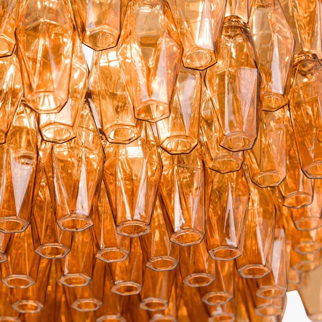 Aurora Lustre Tambour Ambre Verre - Neutralighting