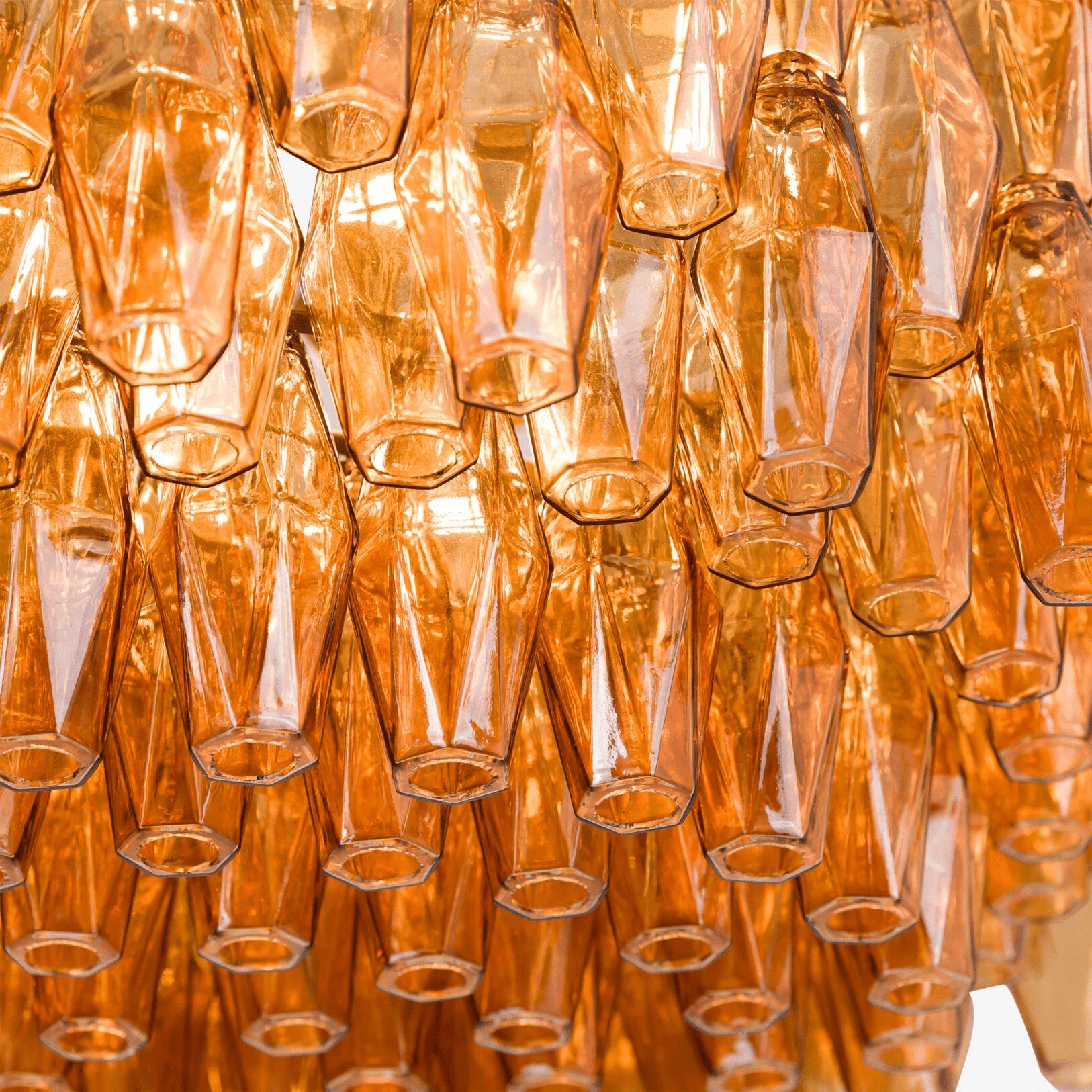 Aurora Lustre Tambour Ambre Verre - Neutralighting