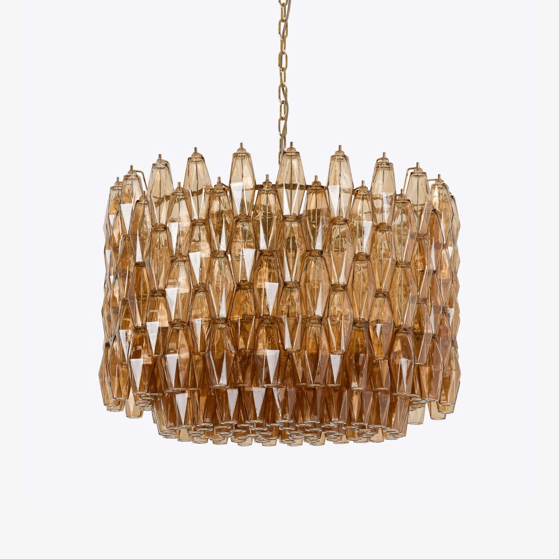 Aurora Lustre Tambour Ambre Verre - Neutralighting