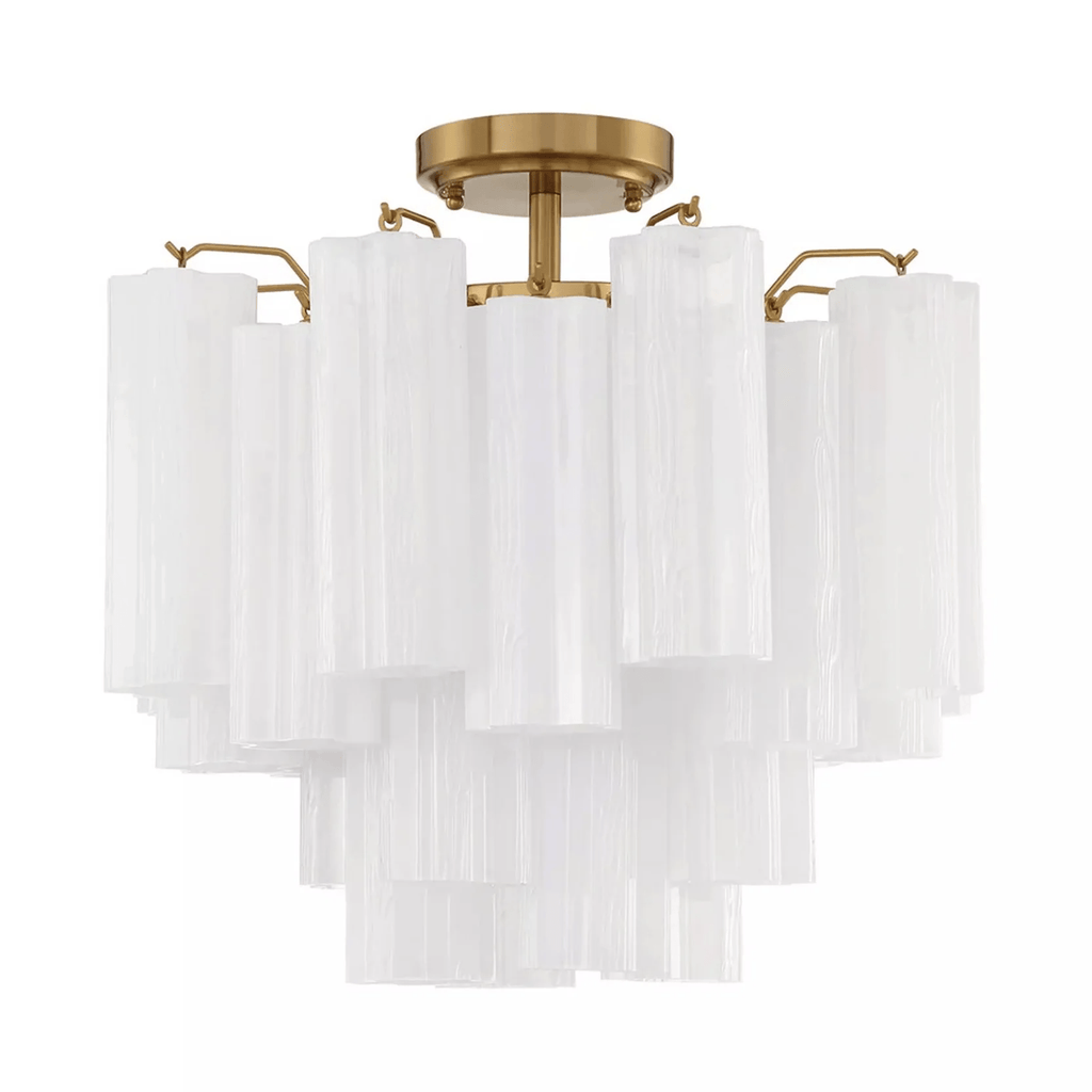 Aurora Plafonnier Transparent Murano Verre Tubulaire Soufflé-Main - Neutralighting