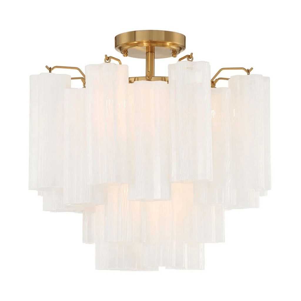 Aurora Plafonnier Transparent Murano Verre Tubulaire Soufflé-Main - Neutralighting