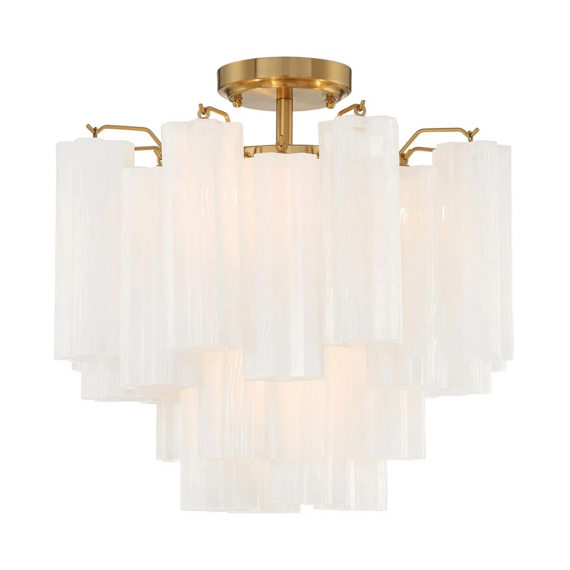 Aurora Plafonnier Transparent Murano Verre Tubulaire Soufflé-Main - Neutralighting