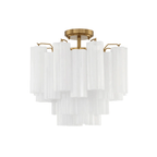 Aurora Plafonnier Transparent Murano Verre Tubulaire Soufflé-Main - Neutralighting