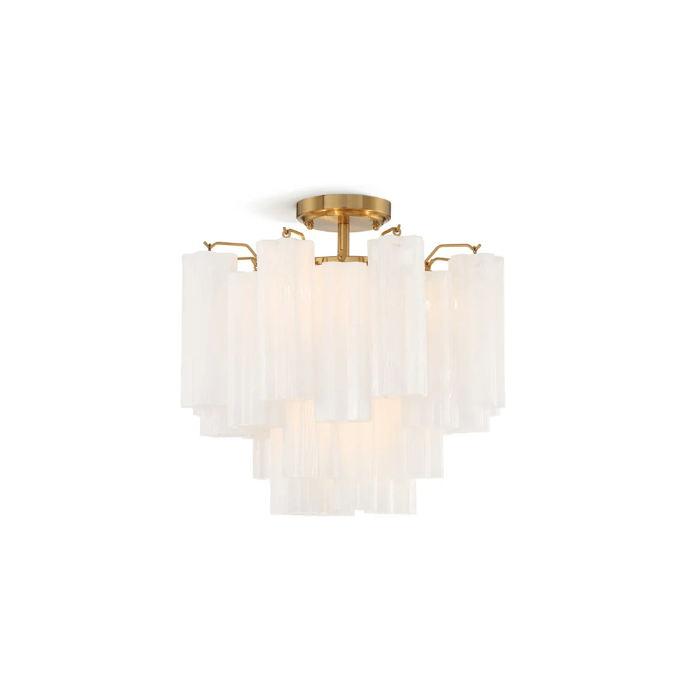 Aurora Plafonnier Transparent Murano Verre Tubulaire Soufflé-Main - Neutralighting
