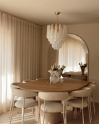 Aurora Lustre Murano Verre Gouttes Givré Larme - Neutralighting
