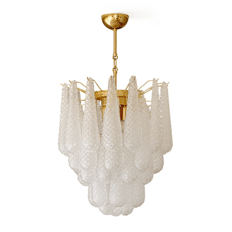 Aurora Lustre Murano Verre Gouttes Givré Larme - Neutralighting