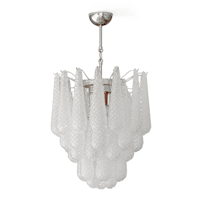 Aurora Lustre Murano Verre Gouttes Givré Larme - Neutralighting