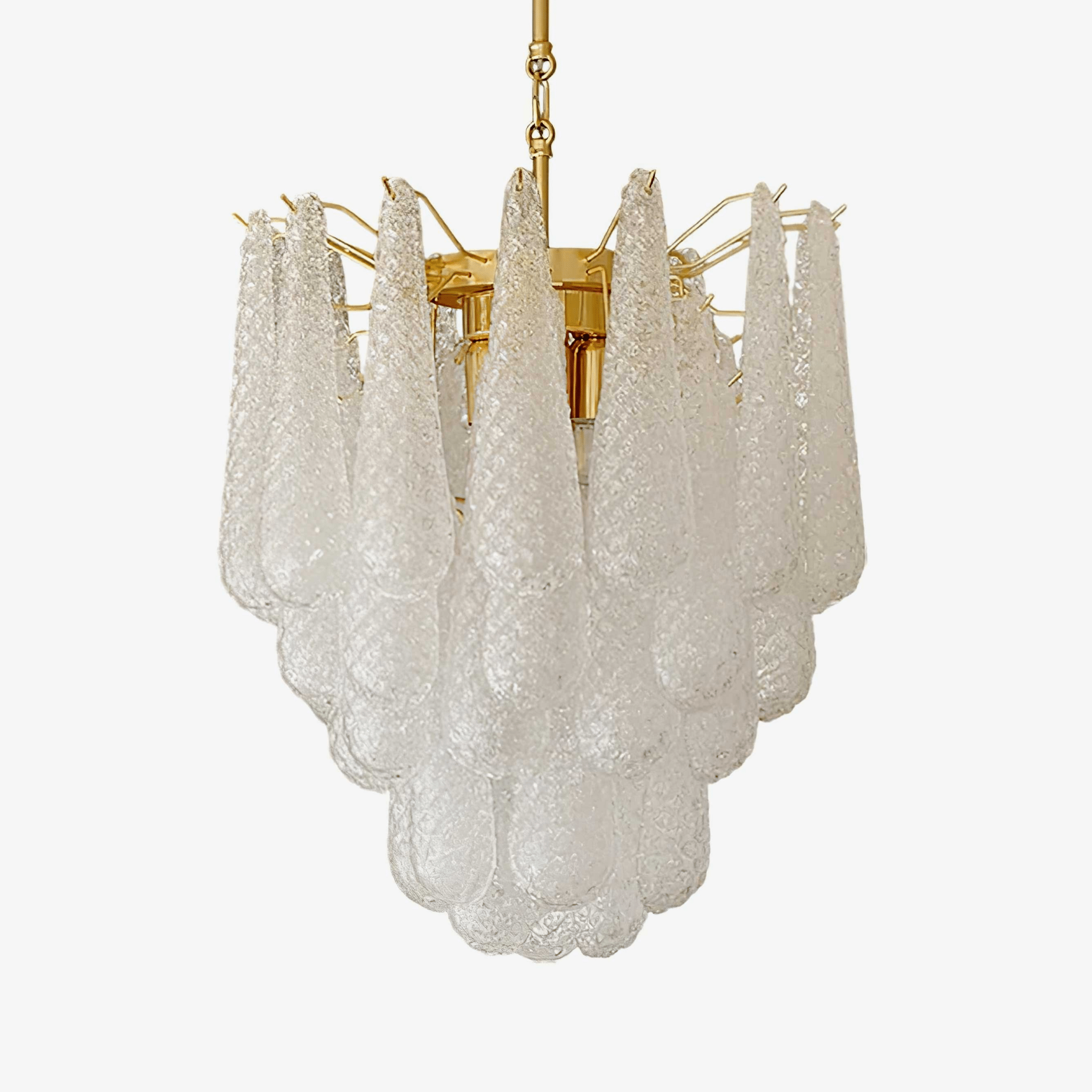 Aurora Lustre Murano Verre Gouttes Givré Larme - Neutralighting