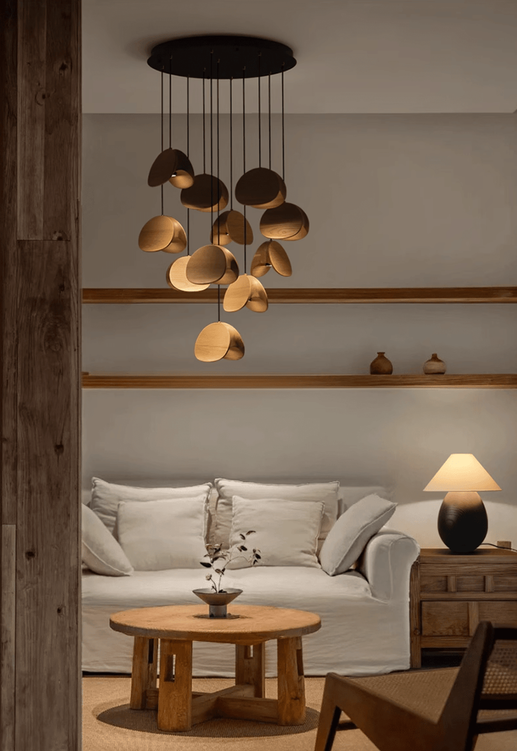 Tavro Lampe Pendante en Bois Minimaliste - Neutralighting