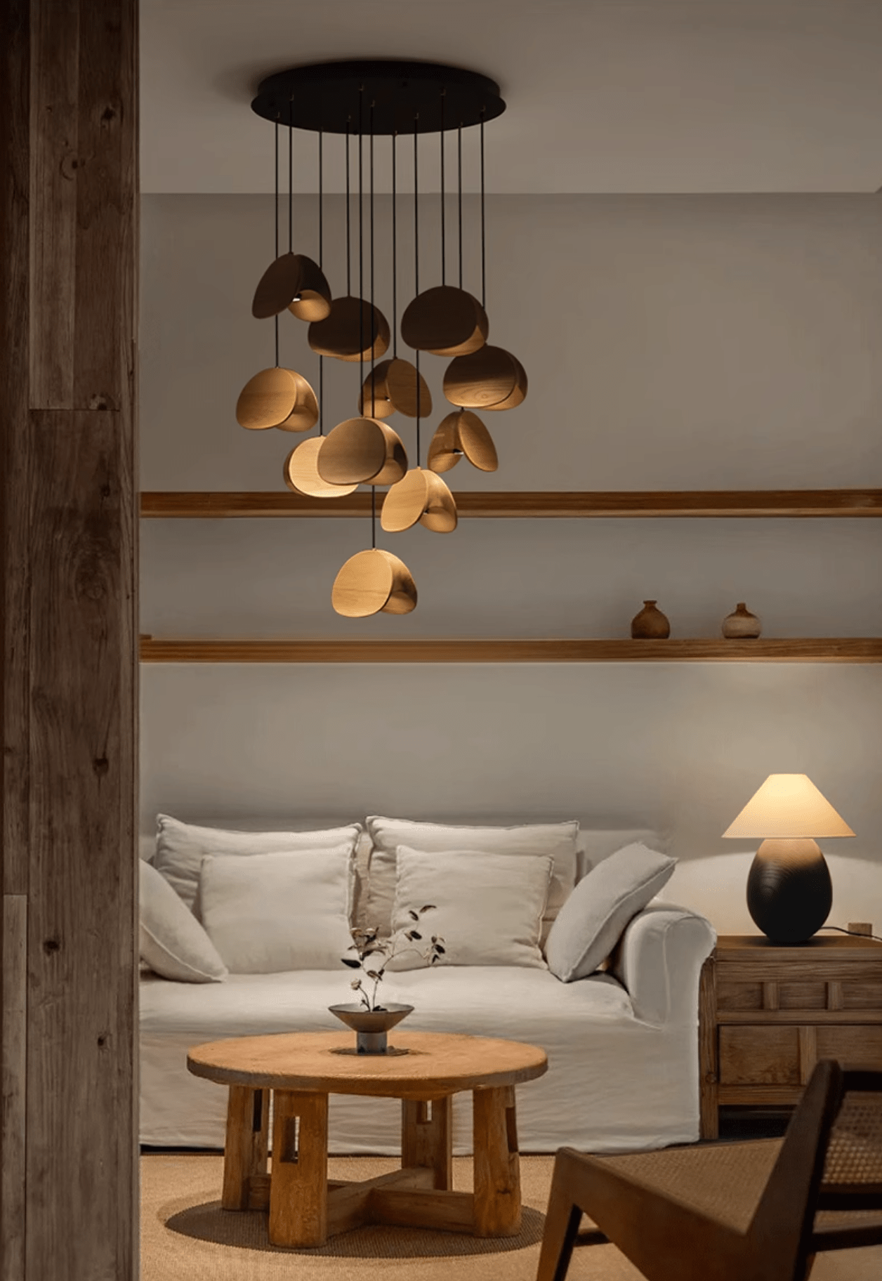 Tavro Lampe Pendante en Bois Minimaliste - Neutralighting