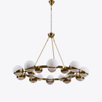 Lumina Lustre Moderne en Laiton Sphere - Neutralighting