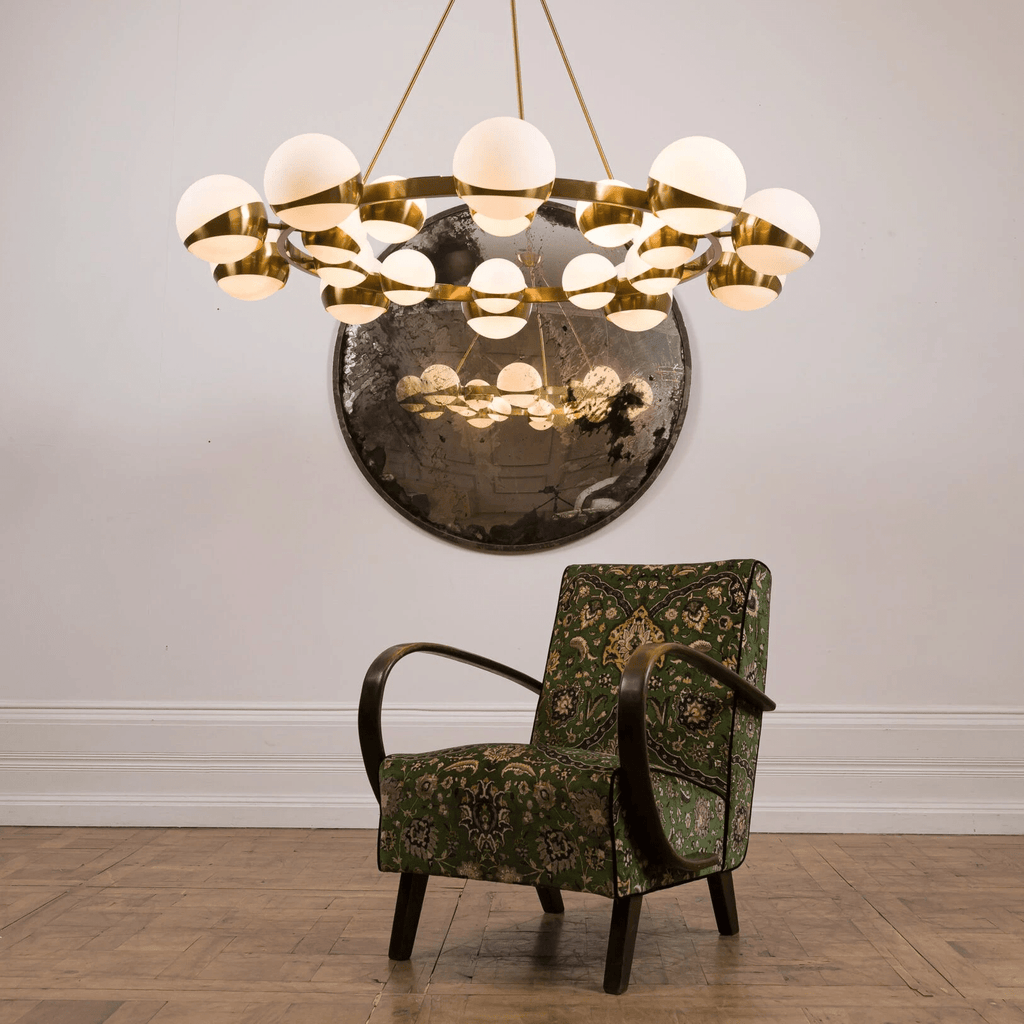 Lumina Lustre Moderne en Laiton Sphere - Neutralighting