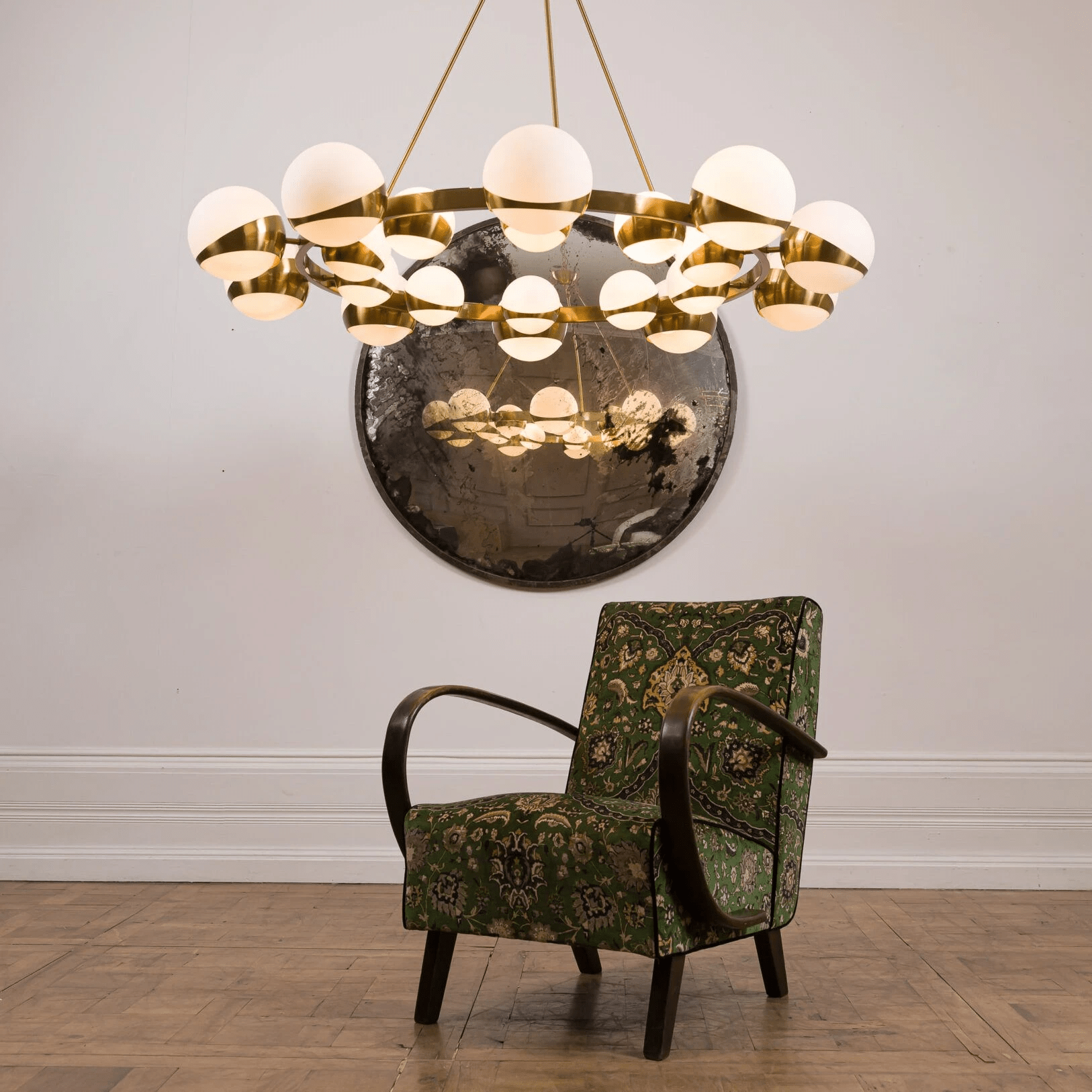 Lumina Lustre Moderne en Laiton Sphere - Neutralighting
