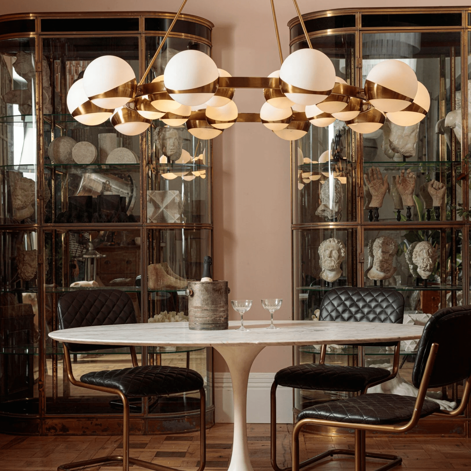 Lumina Lustre Moderne en Laiton Sphere - Neutralighting