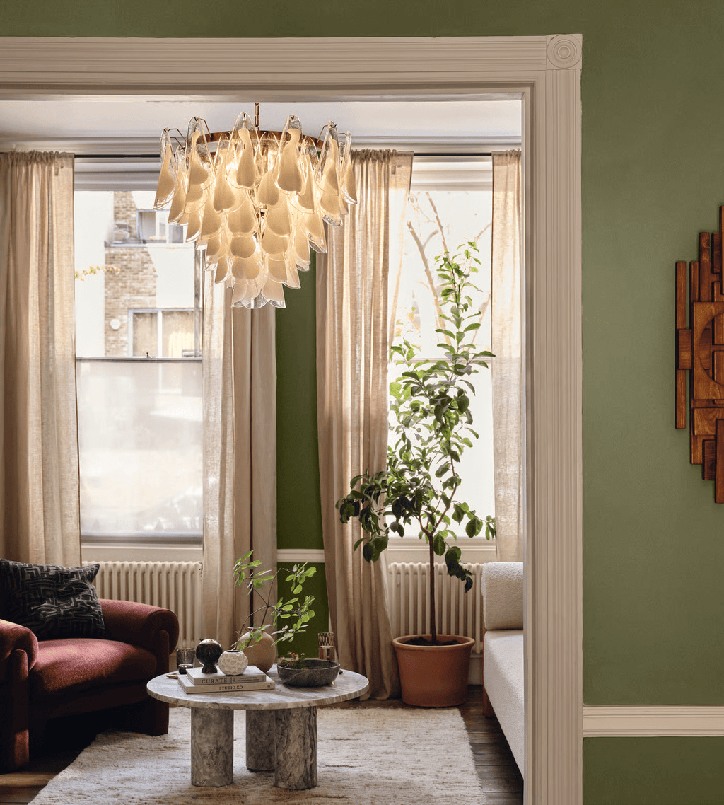 Aurora Lustre Blanc Feuille Verre Superposé Moderne - Neutralighting