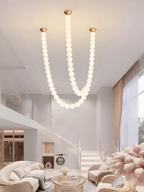 PearlCascade Lustre Perlé en Verre - Neutralighting