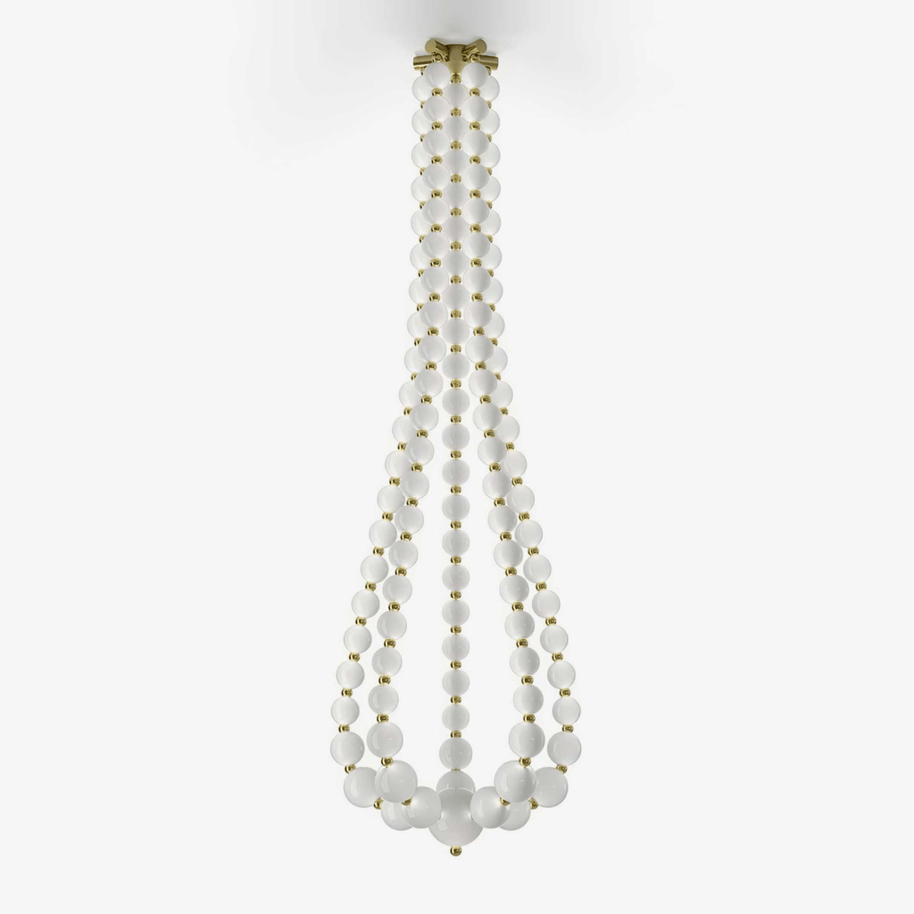 PearlCascade Lustre Perlé en Verre - Neutralighting
