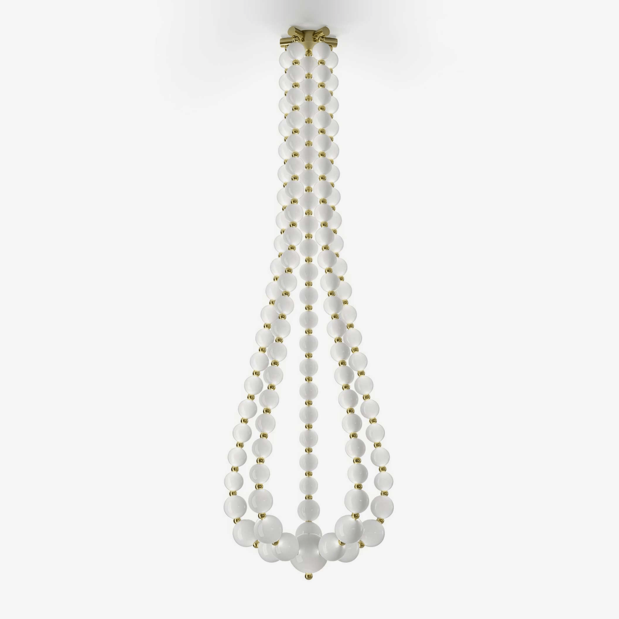 PearlCascade Lustre Perlé en Verre - Neutralighting