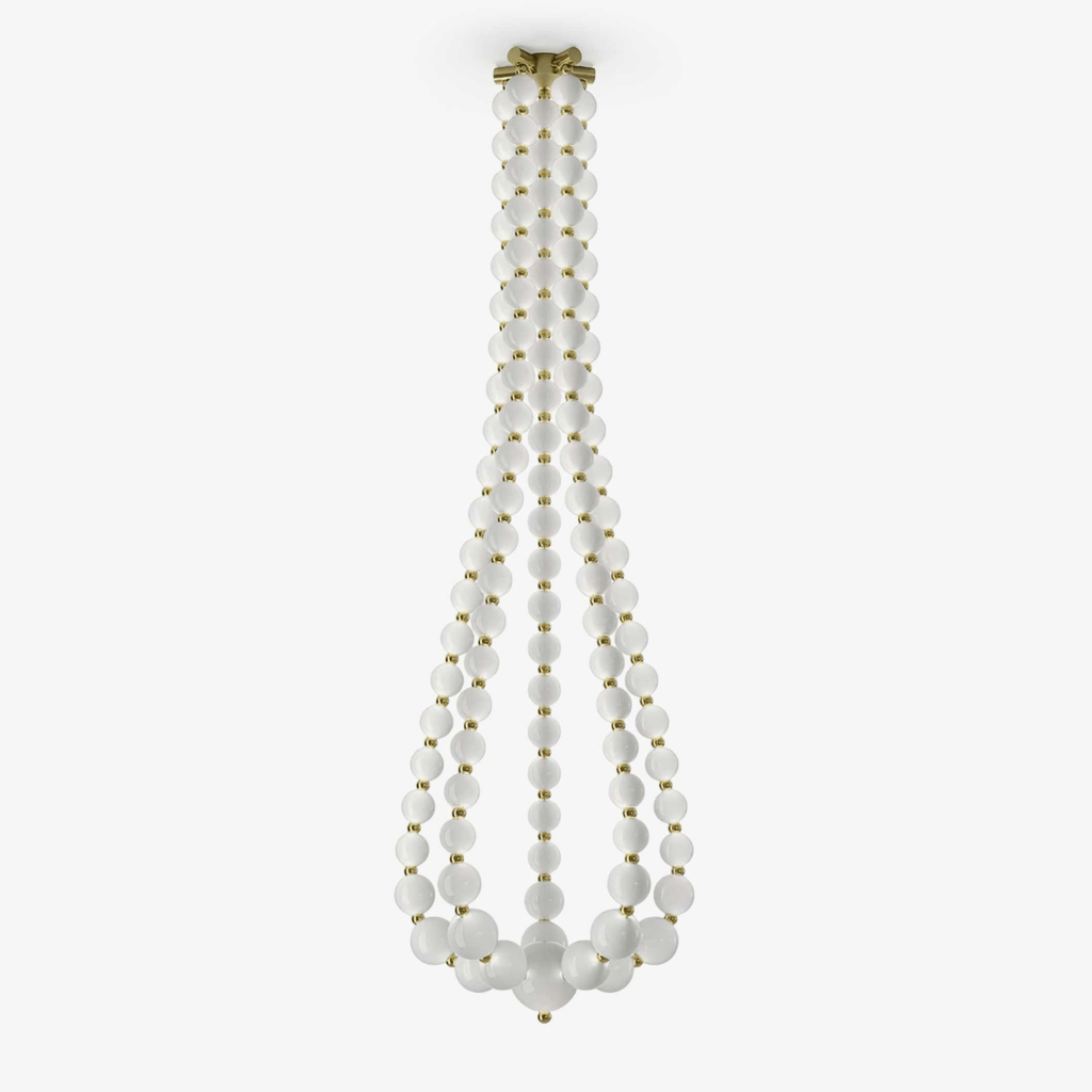 PearlCascade Lustre Perlé en Verre - Neutralighting