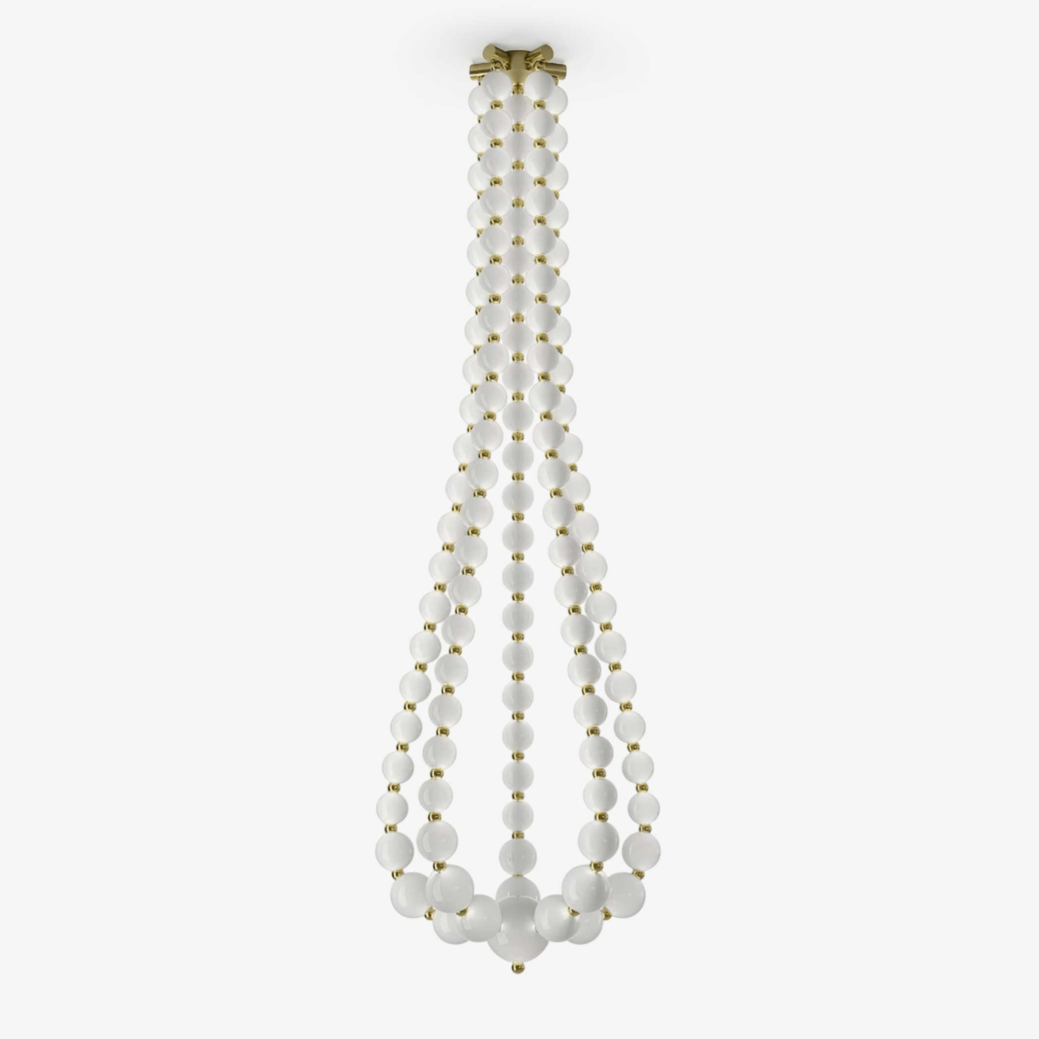 PearlCascade Lustre Perlé en Verre - Neutralighting