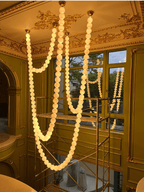 PearlCascade Lustre Perlé en Verre - Neutralighting